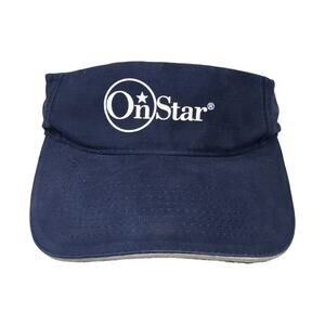 On Star Strapback Sun Visor Cap Blue One Size Adjustable Lightweight Cotton